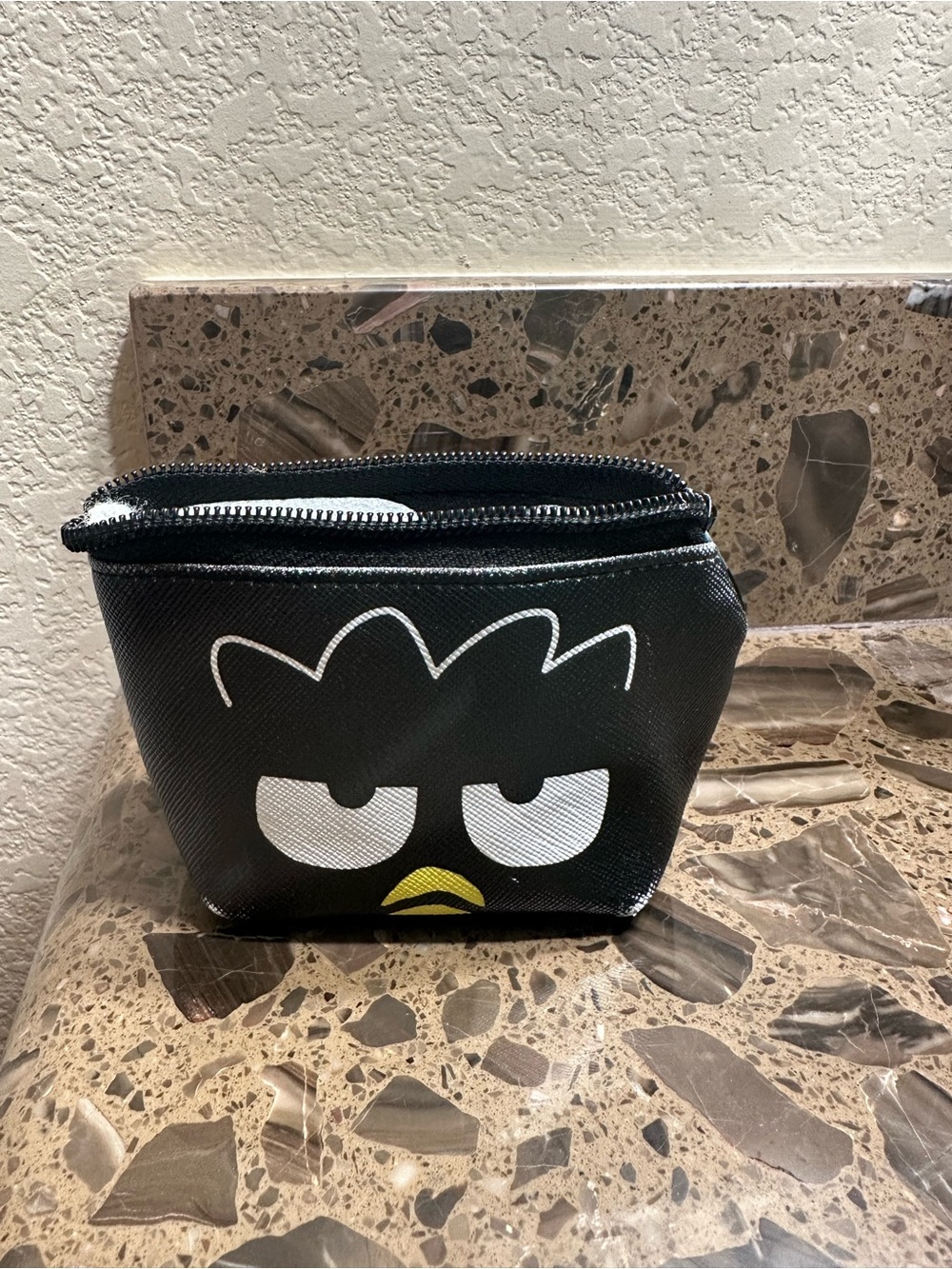 Sanrio Badtz-Maru Black Zip Pouch